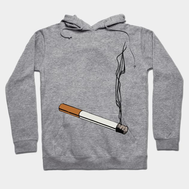 Minimal Cigarette Design Hoodie by CultOfRomance